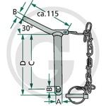 PIN cat-1 Ø19mmx191, Granit