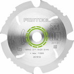 Diamond saw blade for fibre cement board, MDF 160x2,2x20 mm, -5°, Festool