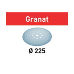 Slīpēšanas disks Velcro Granat 128 atveres 25gab. 225mm P220, Festool