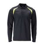 Welder/electrician polo shirt 21583 Multisafe, long sleeve black/yellow 3XL, Mascot