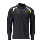 Welder/electrician polo shirt 21583 Multisafe, long sleeve black/yellow L, Mascot