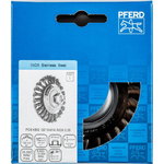 Bevel brush knotted KBG Ino 100x13xM14 0,35mm, Pferd