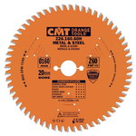 Saw blade for metal HM 165x2,0/1,6x20 Z60 8'FWF, CMT