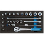 socket set 3/8" in 1/3 module 1500 CT1-30, Gedore