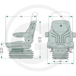 Seat GRAMMER comfort plus MSG 95A/731, Granit