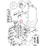 Valve assembly 4-spool, AUX electric, JCB