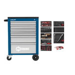Workshop trolley MECHANIC blue with tool set 222pc, Gedore