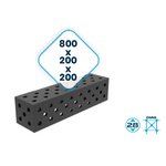 Welding connection block Plus 800x200x200mm, holes 28mm, GPPH S.C.