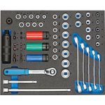 Tool set in 2/4 CT tool module, Gedore