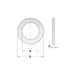 Redukcinis žiedas diskui D=30mm B=16mm P=1,2mm, CMT