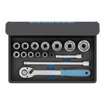 Socket set 1/2" in textile bag 15 pcs, Gedore