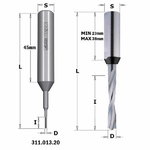 DOWEL DRILL SOLID HW D=2X12X70 S=10X40 RH, CMT
