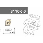 Cutter 3110 125x4x30 z=6.0 HSS, Faba