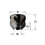 LOOSE COUNTERSINK HW Z2 D=16 d=7 LH, CMT