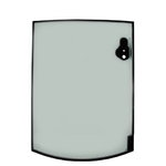 Rear glass, tempered KOMATSU WB, CVA