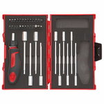 Tool set with T-handle ratchet 1/4 37pcs R49005037 Atsuktuvo antg, Gedore RED