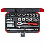 Socket set 3/8 size6-24mm 26pcs R59003026, Gedore RED