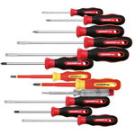 Skrūvgriežu komplekts PH+PZ+LS dk rokturis 12gab. R38002012, Gedore RED