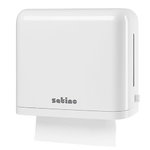 Folded paper towel dispenser, small, Wepa, Satino