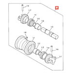 Roller track bottom, JCB