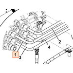 TUBE ASSY - RADIAL 1A SP T4, JCB