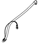 Backflow hose 645mm T4F, JCB