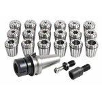 Collet kit, 2 - 20 mm, 18 pcs. MT4 / ER 32 - M16, Optimum
