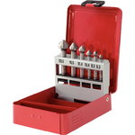 HSS Co 5 Cone and deburrer set, in metal case 6 pcs, KS Tools