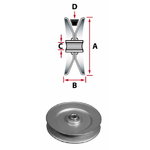 HIHNAPYÖRÄ MTD 101,6 MM X 9,5 MM REIKÄ 5/8 HIHNA, BBT