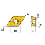 Treiterad HM ISO DCMT11T304 5tk, Optimum