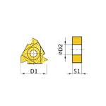 Rezerves ieliktnis ISO 16ER AG60 5 gab., Optimum