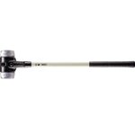 SIMPLEX soft-face mallet, with reinforced cast iron housing, and fibre-glass handle 700 mm, Ø 80 Soft metal 4650g, HALDER