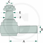 Tie rod AL37523, Granit