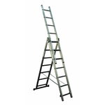 Trīsdaļīgās universālās kāpnes, 3x12 pakāpieni, Alpe