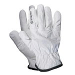 Pirštinės, karvės oda, pilkos,  10, Stokker