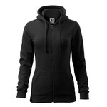 Hoodie 411 long zipper, women`s, black M, OTHER
