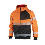 Hoodie 4470R+ hi-vis CL2, orange/black L, Dimex