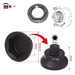 SAF brake disc socket 12 point, 13mm 85 mm, KS Tools