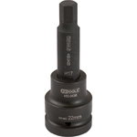 3/4" impact bit socket, hexagon, long, 19mm, KS Tools