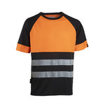 Hi-vis T-krekls 4527R+, CL1, oranžs/melns, L, Dimex