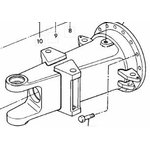 Axle arm, front, RH, JCB