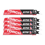 Sabre saw blade for metal Nitrus Carbide, 5 pcs 150mm 10TPI, Milwaukee