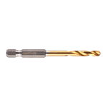 Metal drill bit Red HEX Shockwave HSS-G TiN 4,5mm, Milwaukee