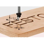 Gravēšanas frēze HS S8 D11/60°, Festool