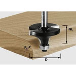Router bit HW S8 D20,7/R4 KL, Festool