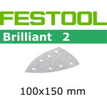Sandpaper BRILLIANT 2 / Delta 100x150/7 / P80 / 10pcs, Festool
