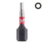 SHOCKWAVE™ IMPACT DUTY screwdriving bits Hex 2 pcs 2,5mm x 25mm, Milwaukee