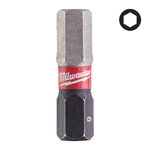 SHOCKWAVE™ IMPACT DUTY screwdriving bits Hex 2 pcs 6mm x 25mm, Milwaukee