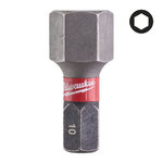 SHOCKWAVE™ IMPACT DUTY screwdriving bits Hex 2 psc 10mm x 25mm, Milwaukee