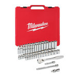 Ratchet + Socket Set SAE 3/8" 56 pcs, Milwaukee